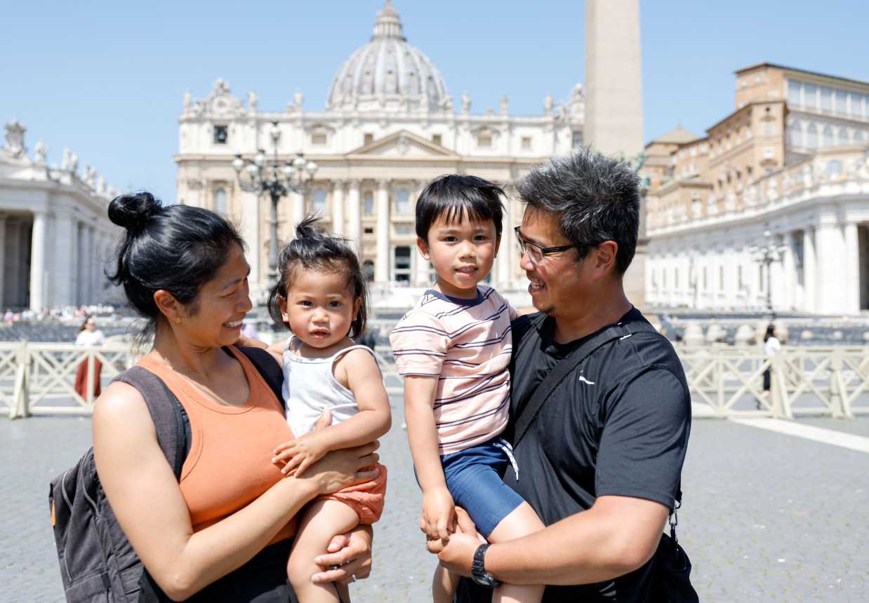 Family in St. Peter's Square